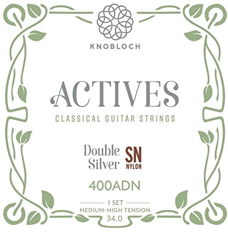KNOBLOCH ACTIVES Cuerdas Guitarra Española, Claridad y Proyección | SN Nylon, Bajos Brillantes con Agudos Mate, Sonido Homogéneo y Equilibrado, Set Completo de 6 Cuerdas