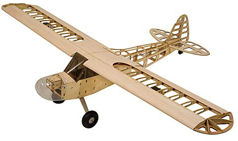 Viloga RC Balsa Airplane Kit Piper Cub J3, Laser Cut 46 Wooden Model Airplanes Kits to Build for Adults, DIY Unassembled RC Plane for Hobby Fly (KIT Only)