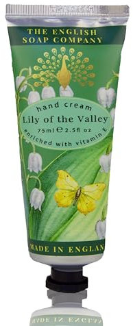 The English Soap Company Hand Cream, Lily Hand Cream, Moisturising Hand Cream for Men and Women, Lily of the Valley Scent 75ml