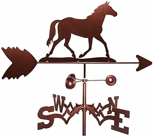 Girouettes pour toits, girouette Cheval, indicateurs de Direction du Vent extérieur, Toit, Jardin, Montagne, Cour décor en Fonte Ferme girouette