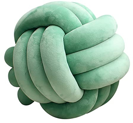 GYCS Weiche Knoten Ball Kissen Knoten Kissen knotenkissen Bett Gefüllte Kissen Wohnkultur Kissen Ball Plüsch Bett deko Werfen gut gut abgedichtet-Padded,Olive Green,28cm