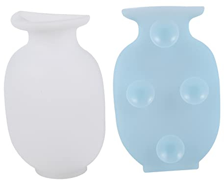 Yardwe 2 Stück Wandvase Silikon Wandblumentopf zum Hängen Kühlschrankdekoration Vielseitig für Glatte Oberflächen