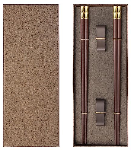 Palillos Japoneses Chinos Reutilizables y Juegos de Regalos de Palillos Lavavajillas caja Fuerte 2 pares de Juegos de Palillos de Fibra de Vidrio