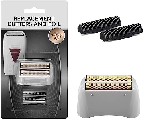 BY MIA Replacement Foil & Cutters | Titanium Foil for Andis Shaver | Closest Shaving | 17150-17170 - 17205 | TS1 Gold