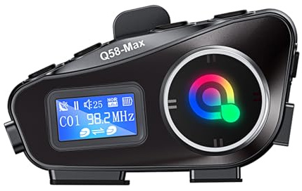 docooler Cuffie interfono Wireless per Moto Q58 Max con cancellazione del Rumore per 2 Ciclisti Che parlano contemporaneamente Entro 500 M