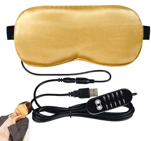 Compresa térmica para ojos, almohadilla térmica ajustable, almohadilla térmica eléctrica para ojos secos, bolsa de calor para blefaritis seca y MGD, máscara de ojos calentada de temporada, compresa de