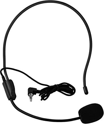 Sunicon Microfono cablato, connettore Jack da 3,5 mm Mini microfono montato sulla testa MIC a condensatore per amplificatore vocale Altoparlante adatto per cantare, parlare,