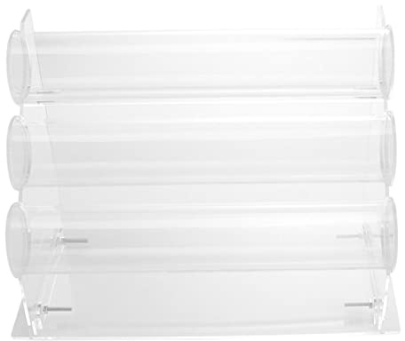 GLSTOY Soporte De Pulseras Acrílico Transparente De Tres Para Exhibición Almacenamiento De Joyas y Diademas Organizador De Escritorio Resistente y Fácil De Montar
