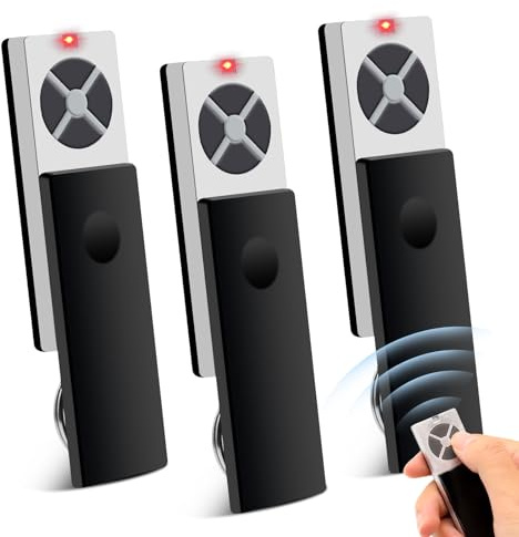 3Pcs Handsender Kompatibel mit Chamberlain, Fernbedienung für Chamberlain 4 Kanal 433.92 MHz, Garagentorantrieb für TX2EV TX4EV TX2EVS TX4EVS TX2REV TX4REV TX4UNI TX4UNI TX4RUNI TX4UNIS