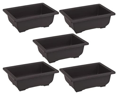 YARNOW 5stücke Rechteckiger Blumentopf Aus Kunststoff Großes Pflanzgefäß Für Hausgarten Wiederverwendbarer Blumenpflanzbehälter Ornament Für Sukkulenten Und Farne