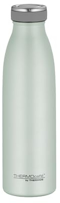 THERMOcafé by THERMOS TC Bottle Pastel Mint Green Matt 0.50 L, Insulated Flask Made of Stainless Steel, Carbonated Proof, 12 Hours Hot 24 Hours Cold, Leak-Proof, for School, On the Go and Office