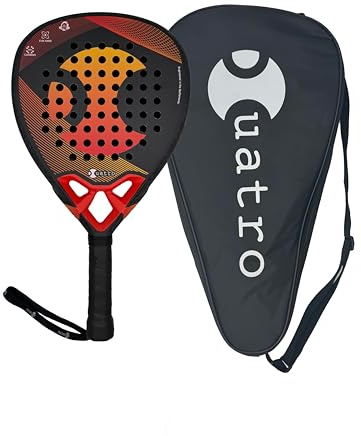 Cuatro PANTHER 2025 - Racchetta Paddle, telaio in carbonio 12k, anima rigida EVA, 355-375 g