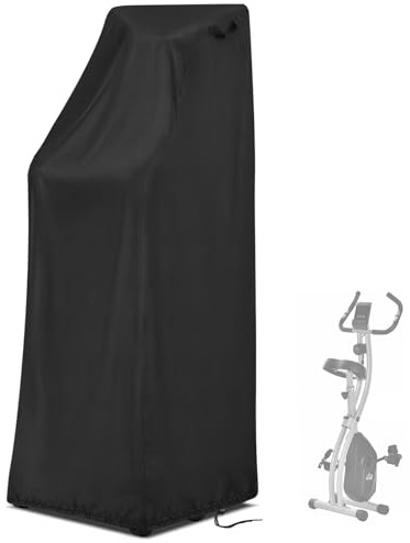 Ultifore Exercise Bike Cover, 420D Folding Exercise Bike Covers for Home Use, Waterproof Dustproof Protective for Indoor Fitness Equipment - 51L x 57W x 139H cm