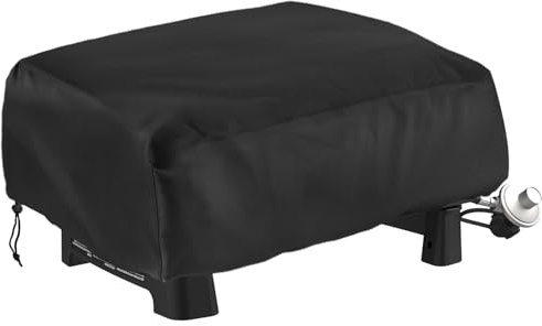 Abdeckung Pizzaofen, 55 x 55 x 27 cm Abdeckhaube für Pizzaofen, Wasserdicht | Schwarz 420D Oxford-Stoff, Plancha Abdeckung, Wiederverwendbar, Kordelzug, Grillabdeckung Klein für den Außenbereich