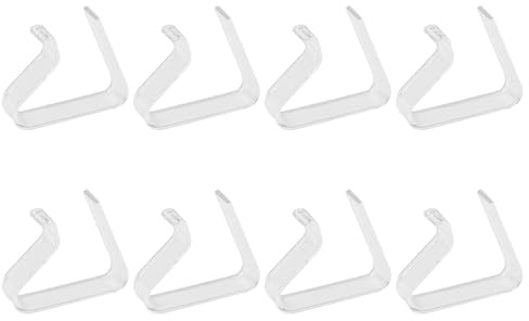 8Pcs Table Cloth Clips for Outside Table,Tablecloth Clips,Cloths Inside Tablecloths Clip for Outdoor Tablescloths Wind Secure Large Clear Clamp Plastic Used in Picnic,Family Gathering,Outdoor Camping