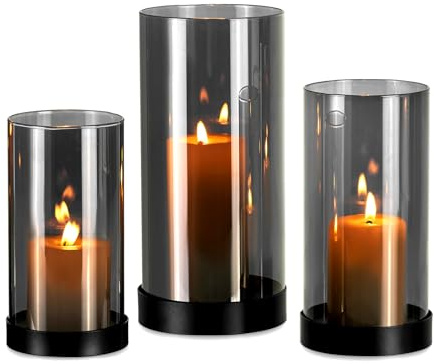 Staymoment 3er Set Windlicht Outdoor, Windlichter Glas