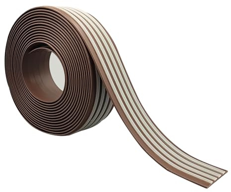 Im Dunkeln Leuchtende Treppenkantenprofil, Selbstklebende Treppenkantenverkleidung, PVC-Stufendruckstreifen für Innen- und Außenstufen mit Grünem Leuchtstreifen(Brown,10 * 100cm/4 * 39in)