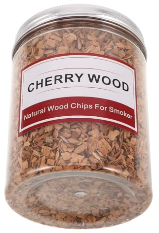 SEWOART 1 Scatola di Trucioli di Legno Affumicati Trucioli di Legno Naturali Accessori per Grigliate Pezzi di Bastoncini per Barbecue di Ciliegio