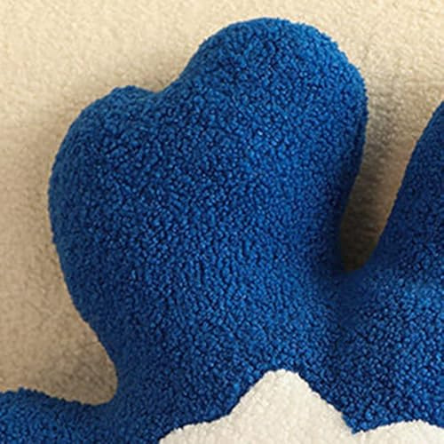 Zerodis Oreiller Câlin, Coussin à Fleurs en Coton Doux, Coussin épais et Décoratif pour canapé et Lit 19,7x22,8 Pouces (Fleurs Bleues)