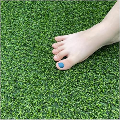 Tappeto in Erba Artificiale 2x5m Realistico Indoor Outdoor Garden Lawn Landscape Patio Tappetino in Erba Sintetica Fori di Drenaggio E Supporto in Gomma, 2x2m