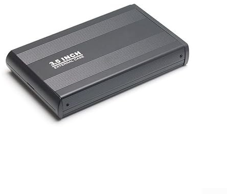 Mobile Hard Drive Box Box 3.5 Pollici Desktop per SATA a USB 3.0 Esterno in Lega di Alluminio Enclosure per HDD (Nero-EU)