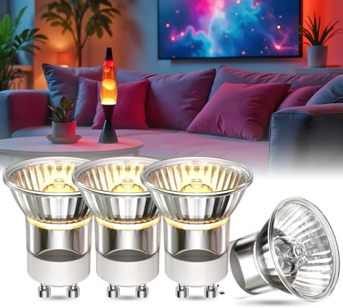 TobeBright GU10 Lava lampada lampadina, 28W Dimmerabile MR11 Riflettore Lampadina per Lavalamp-Bianco caldo 2800K - 2 Pacco