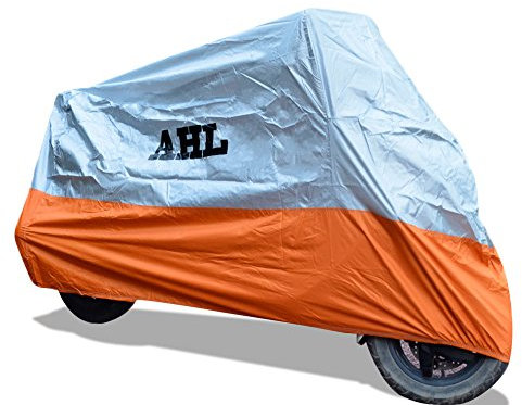 AHL Funda para Moto Funda Protector Cubierta Resistente A Prueba de UV (Naranja,XXXL)