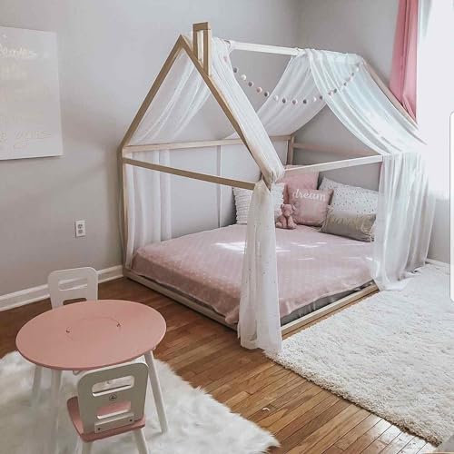 Sweet Home from Wood Montessori house bed with slats (135x190cm)