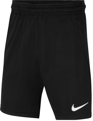 Nike Unisex-Child Dri-fit Park Shorts, Black/Black/White, M