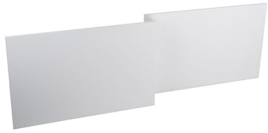 NRG Bathroom L Shaped Bath Panels MDF Front Bath Panel 1700mm Gloss White | L Shape Bath Panel, 18mm Depth, 540mm Height, Fully Wrapped, 10-Year Guarantee