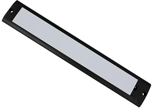 Dream lighting LED Unterbauleuchte 12v Wohnmobil Dimmbar Wohnwagen Boot Lampe mit Bewegungsmelder Innen Superflach Schwarz Aluminium Warmweiss