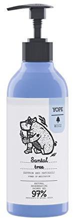 YOPE Gel Doccia Naturale Rigenerante | Legno di Sandalo, Zafferano e Patchouli | Profumo Orientale e Calmante | Vegano | Cruelty-Free | Dermatologicamente Testato | 97% Ingredienti Naturali | 400 ml