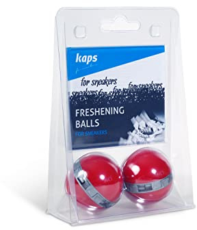 Schuh Deo Bälle von Kaps (Red) | Freshening Sneakers Balls | Bekämpft unangenehme Gerüche | Natürlicher Duft | Beugt schlechten Gerüchen vor | Mit Hydrogel Tech