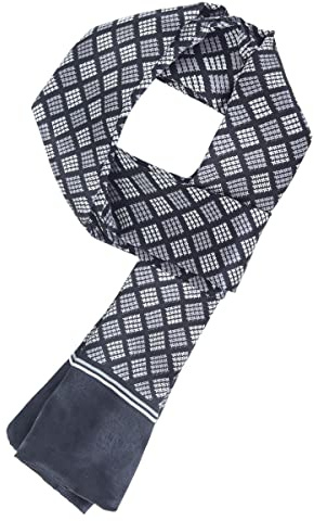 WANYING Edler Seidenschal für Herren 100% Seide 11 Momme Herrenschal Schaltuch Doppelseite für Frühjahr Sommer Herbst Casual Business 155×26cm