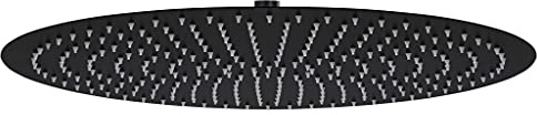 vidaXL Regenbrause Edelstahl 50 cm Rund Schwarz