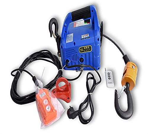 Polipasto eléctrico de cadena 1500W 3 en 1 Polipasto eléctrico Polipasto de tracción de control remoto Mini polipasto Máquina tensora colgante 100KG / 200KG / 300KG / 500KG Andamio de polipasto eléct