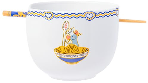 Disney Pixar Ratatouille 20-Ounce Ceramic Ramen Bowl and Chopstick Set
