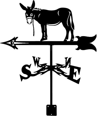 Girouette Camion âne Dalmatien Cigogne girouette avec indicateur de Direction du Vent Support en métal extérieur girouette Jardin Patio Cour décoration