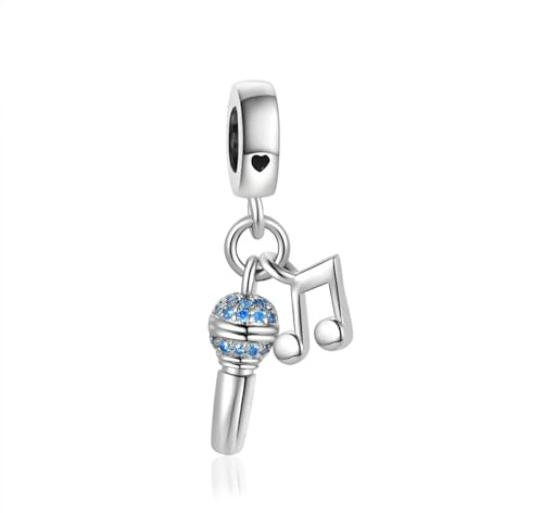 LSxAB Breloque Micro Note de Musique pour les amateurs de musique Compatible avec les bracelets Pandora