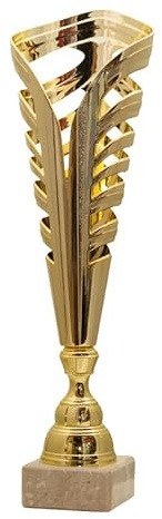 tecnocoppe Coppa Dorata Altezza 34,50 cm. Targhetta Personalizzata Omaggio