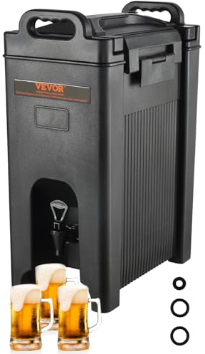 VEVOR Heiß- und Kaltgetränkespender Getränkespender 18,9 L, LDPE Heiß- und Kaltwasserbrunnen Großer Getränkespender mit Zapfen für Kaffee, Kalte Milch, Wasser, Saft usw. Isolierkanne 1-2 Personen