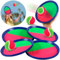 ZZXLOPEZ Raquette de Plage, Jeu Catch Ball et Toss, 4 Pagaies et 4 Balles, Jeu de Catch Ball and Toss pour Enfants, Enfants Lancer Catch Ball Jouet pour Jardin Extérieur Cour Piscine Plage