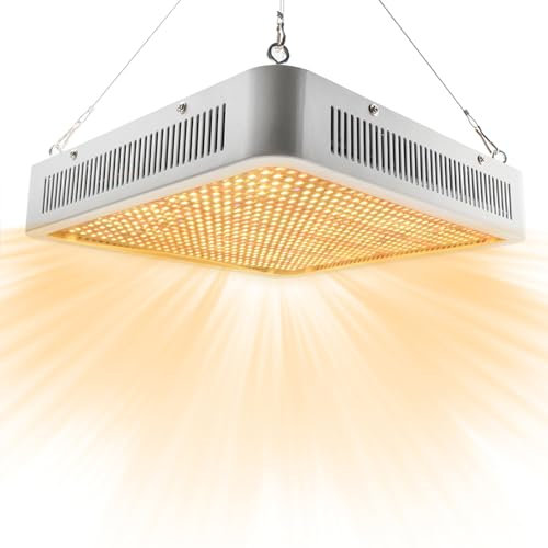 1000 W Full Spectrum LED Plant Lamp, Warmer White LED Grow Lights, Upgrade PPFD 1000 μmol/s/㎡ Grow Light for Indoor Plants, Seedling, Garden, Flowers