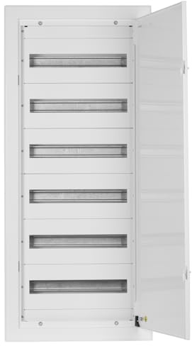 Doktorvolt Boîte de distribution - Boîte à fusibles - En métal - Armoire de distribution encastrée - Distributeur d'énergie - Distributeur de chantier - 108 modules - 6 rangées - IP30 1628