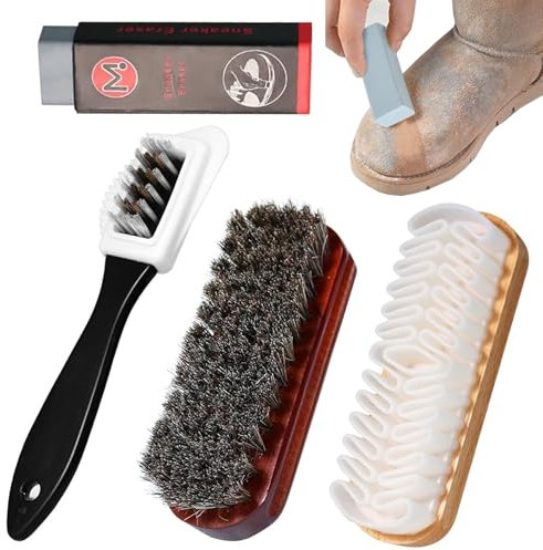 4 Piezas Cepillo Zapatos, Kit Limpieza Zapatillas, Limpiador Zapatillas, Limpiador De Zapatillas, Limpia Zapatillas, Cepillo para El Cuidado De Gamuza, para Gamuza, Nubuck, Gamuza Y Gamuza
