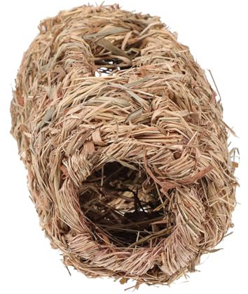 Yardwe Hamster Stroh Versteck Naturhausspielzeug Aus Stroh Für Hamster Haus Mit Spielnestfunktion Zum Graben Und Verstecken