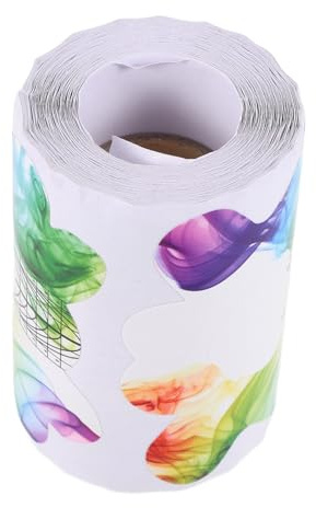 FRCOLOR Moldes Para Extensiones De Uñas Moldes De Papel Para Uñas Suministros Para Uñas 1 Rollo De Pegatinas De Gel Guía De Puntas De Uñas Para Arte De Uñas
