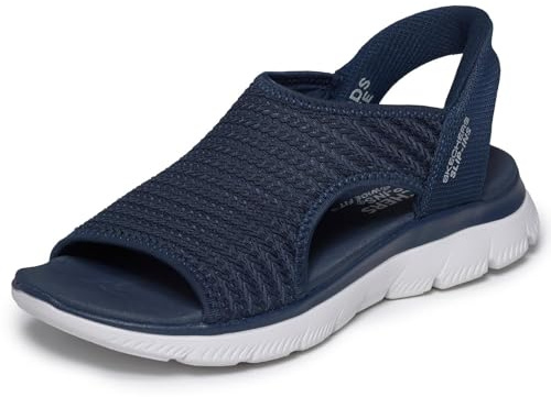 Skechers Mujer Summits Sandal Sweetly Evolved Slip-In ENTRENADOR, Navy Knit, 41 EU