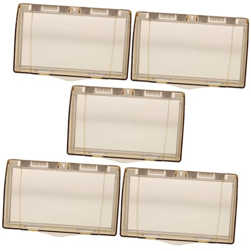 OSALADI 5piezas Cubierta Para De Protector De Enchufe Autoadhesivo Para Baños y Húmedos Color Champán Diseño Resistente Al Agua y De Limpiar