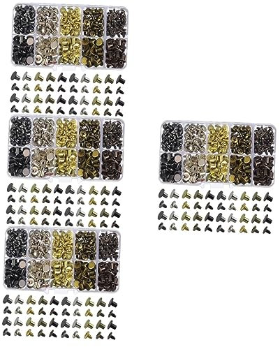 VILLCASE 150 Ensembles Rivet Spirale Fil Clou Clous Vis Pointes Goujons Garage Des Produits Boutons Trousse Extracteur De Boulon Des Vis Rivets Pour Tissu Outil Fileté S'enclenche Le Fer